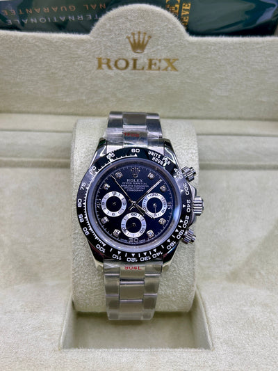 Rolex Daytona Blue Dial Stainless Steel Chronograph Watch