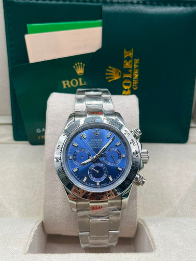 Rolex Cosmograph Daytona Blue Dial with Oyster Bracelet (MASTER COPY)