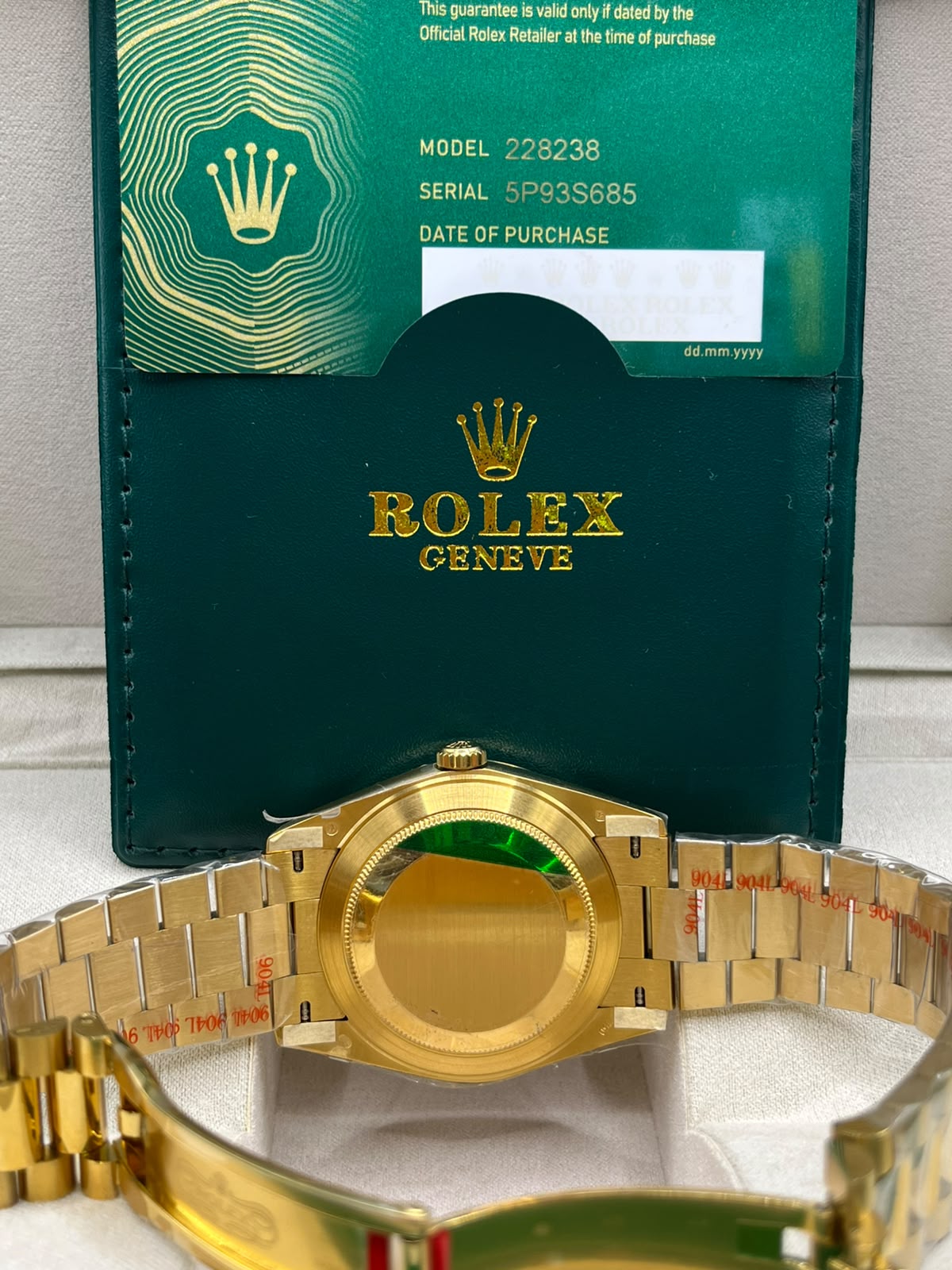 Clean Rolex Day-Date Gold & Olive Green(CLONE)