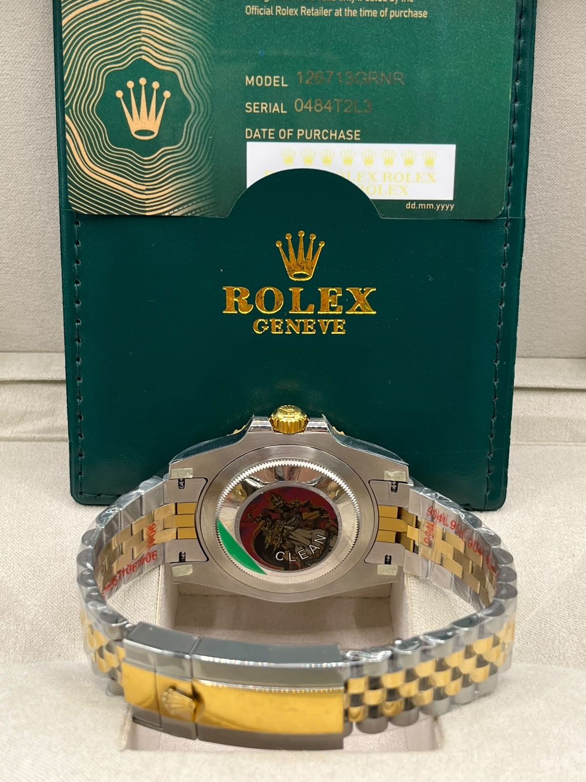 Clean Rolex GMT-Master II Two-Tone Black & Grey (CLONE)