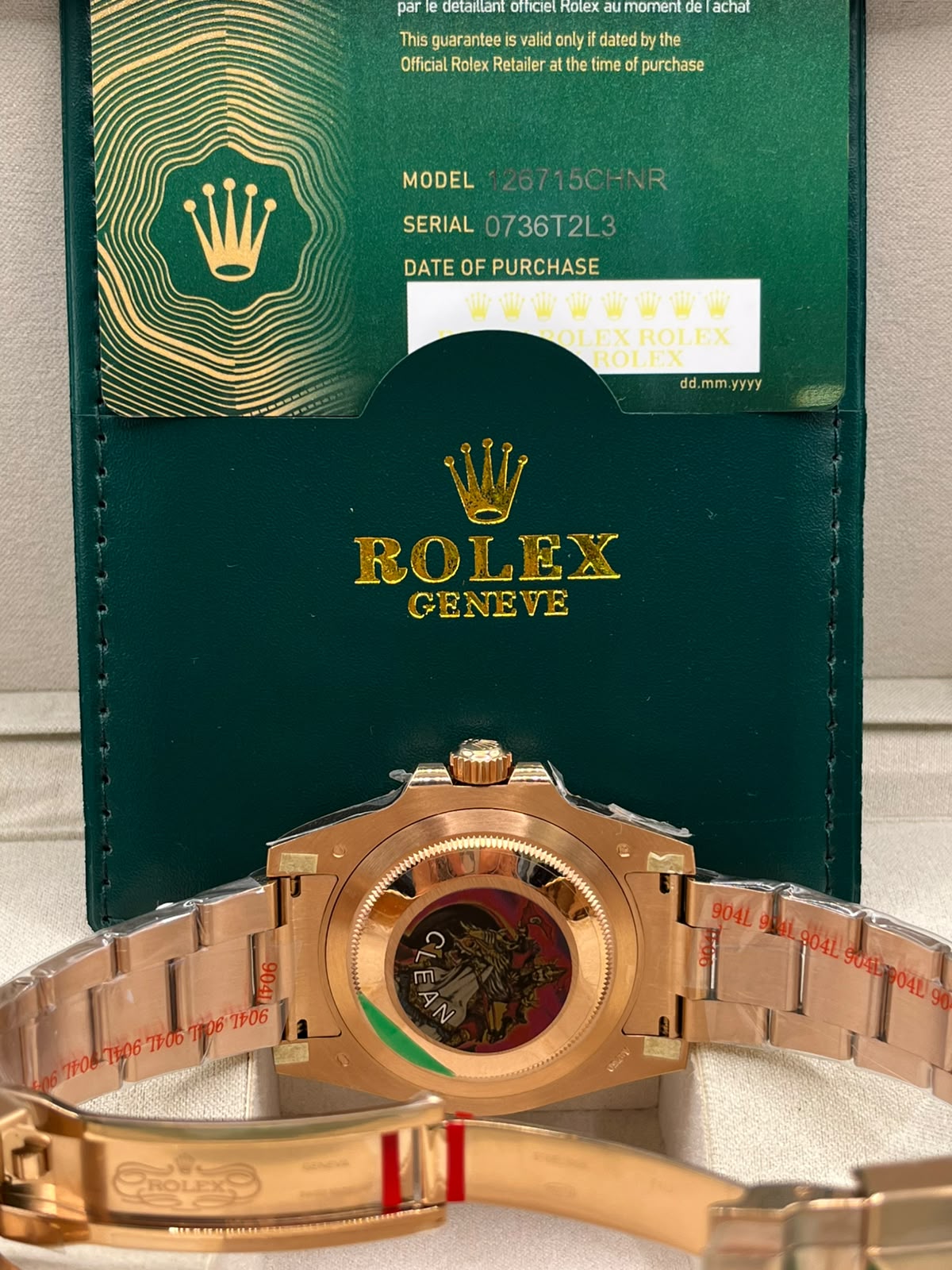 Clean Rolex GMT-Master II Yellow Gold Black & Grey (CLONE)