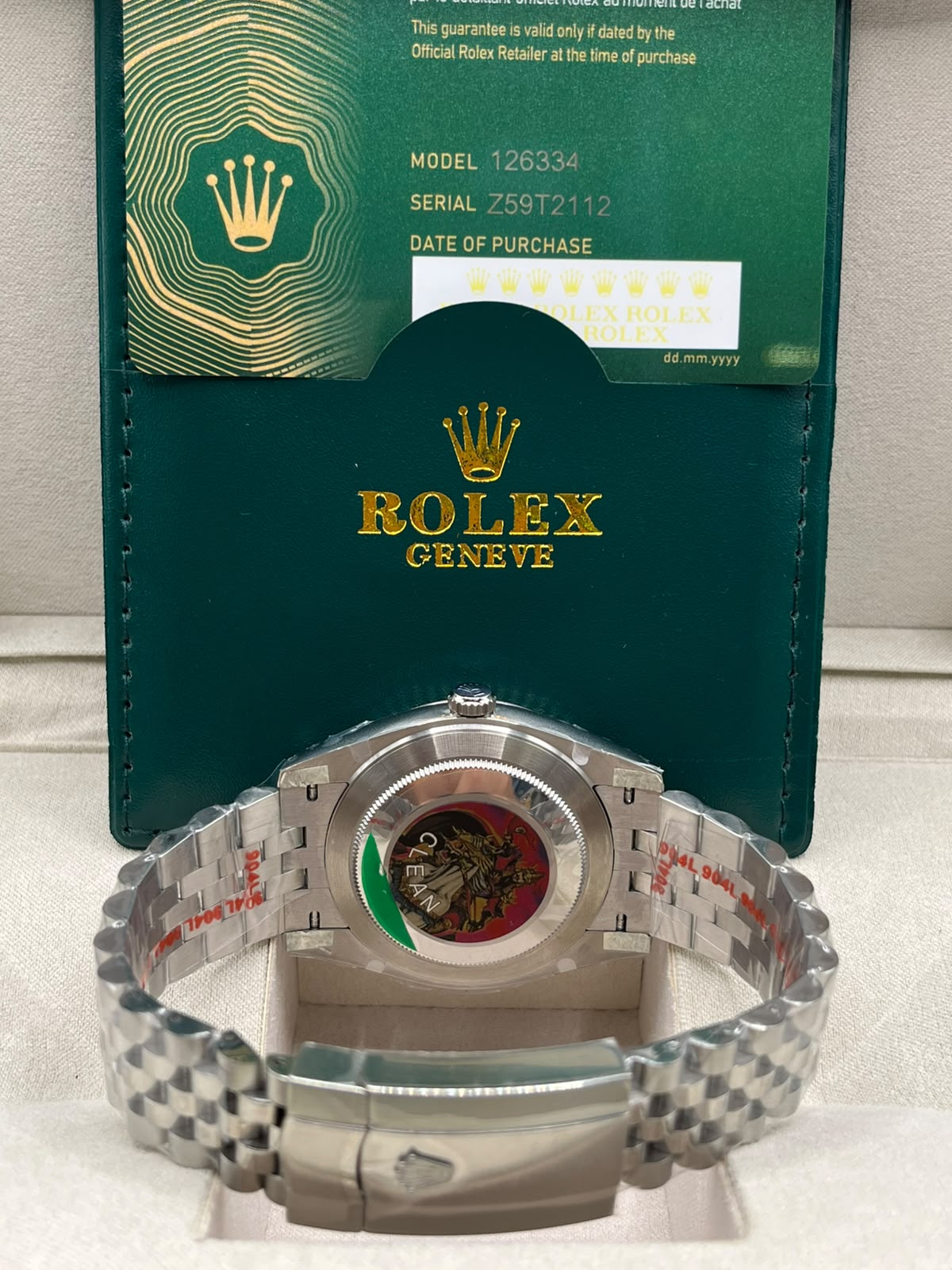 Clean Rolex Datejust Green Motif (CLONE)