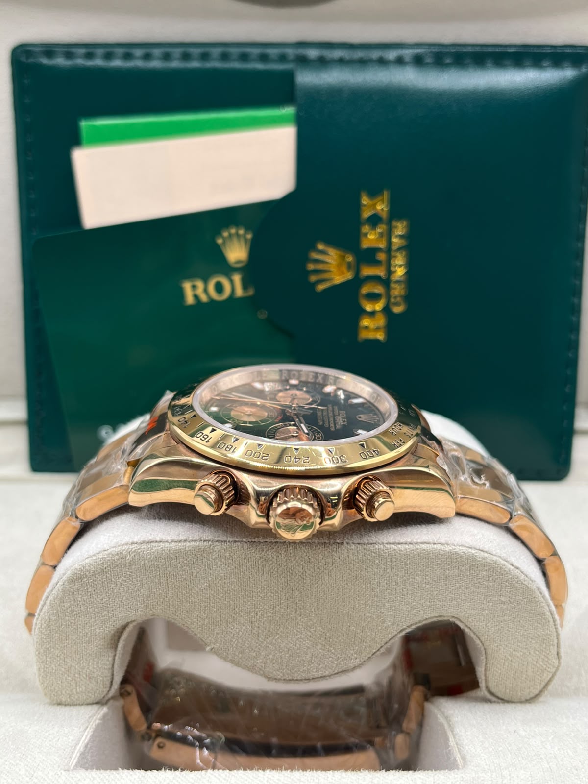 Rolex Cosmograph Daytona Black Dial Rose Gold Bracelet(MASTER COPY)