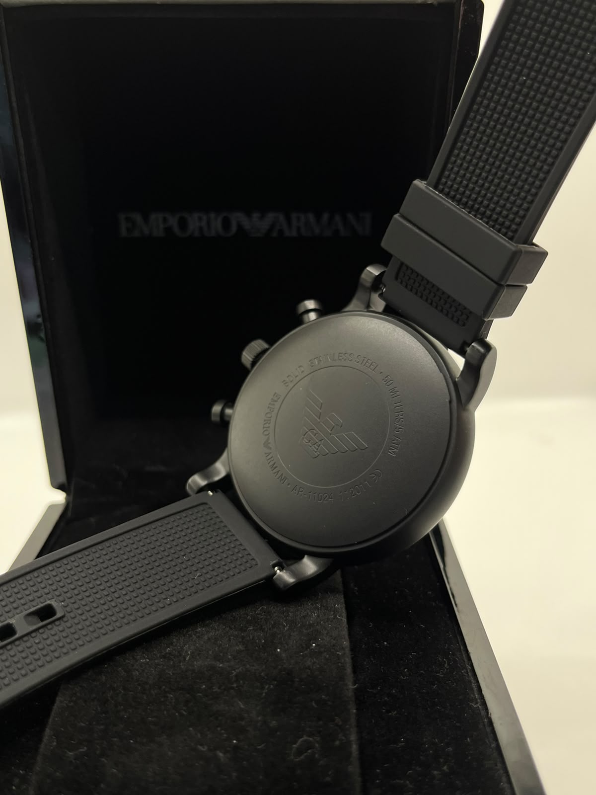 Emporio Armani Men's Black Watch with Red Accents (Copy)