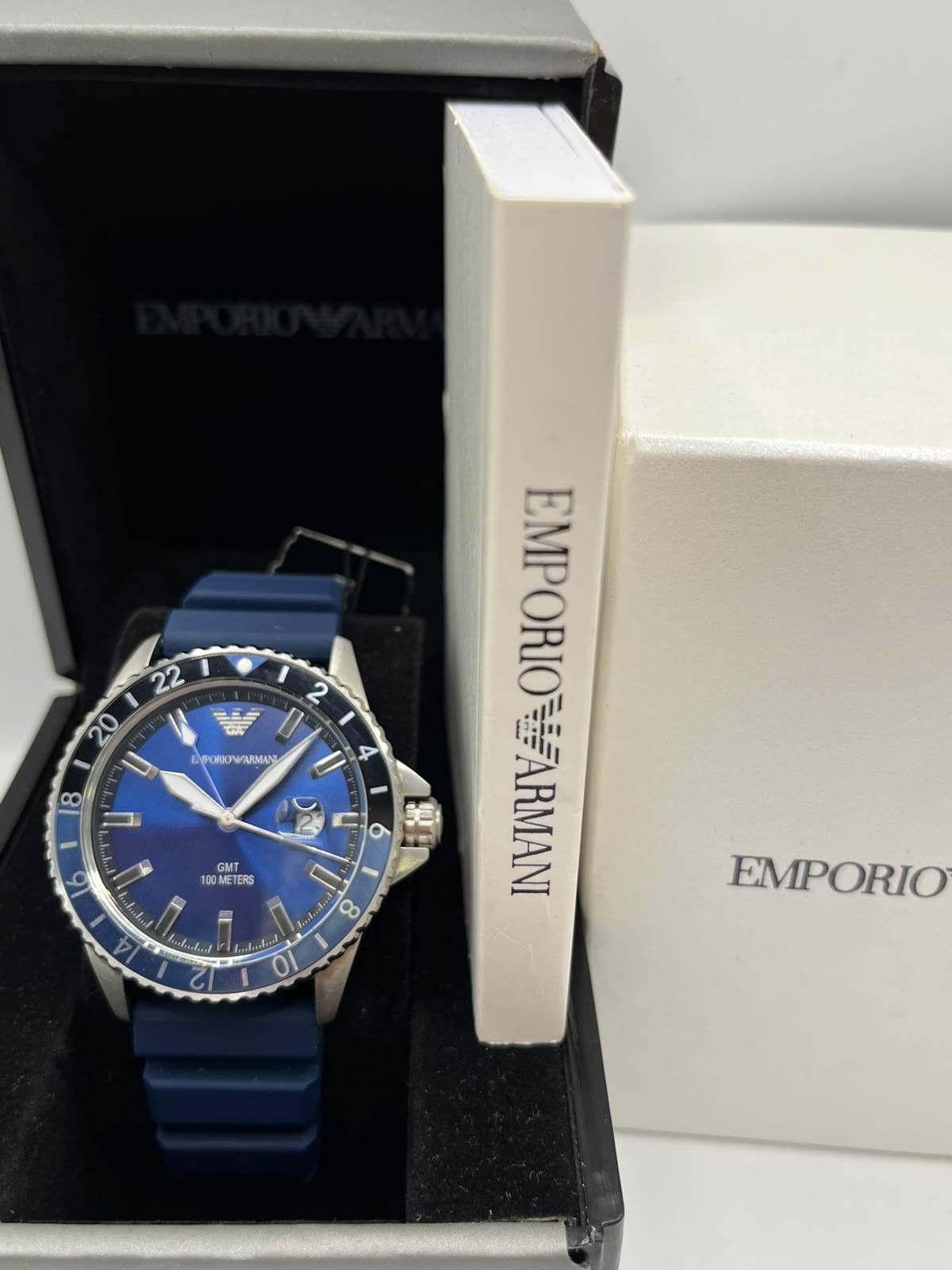 Emporio Armani Men's Blue Strap Watch with Blue Dial (Copy)