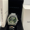 Emporio Armani Green Dial Silver Steel Watch (Copy)
