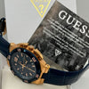 Guess Chronograph Watch Blue Dial Blue Leather Strap (Copy)