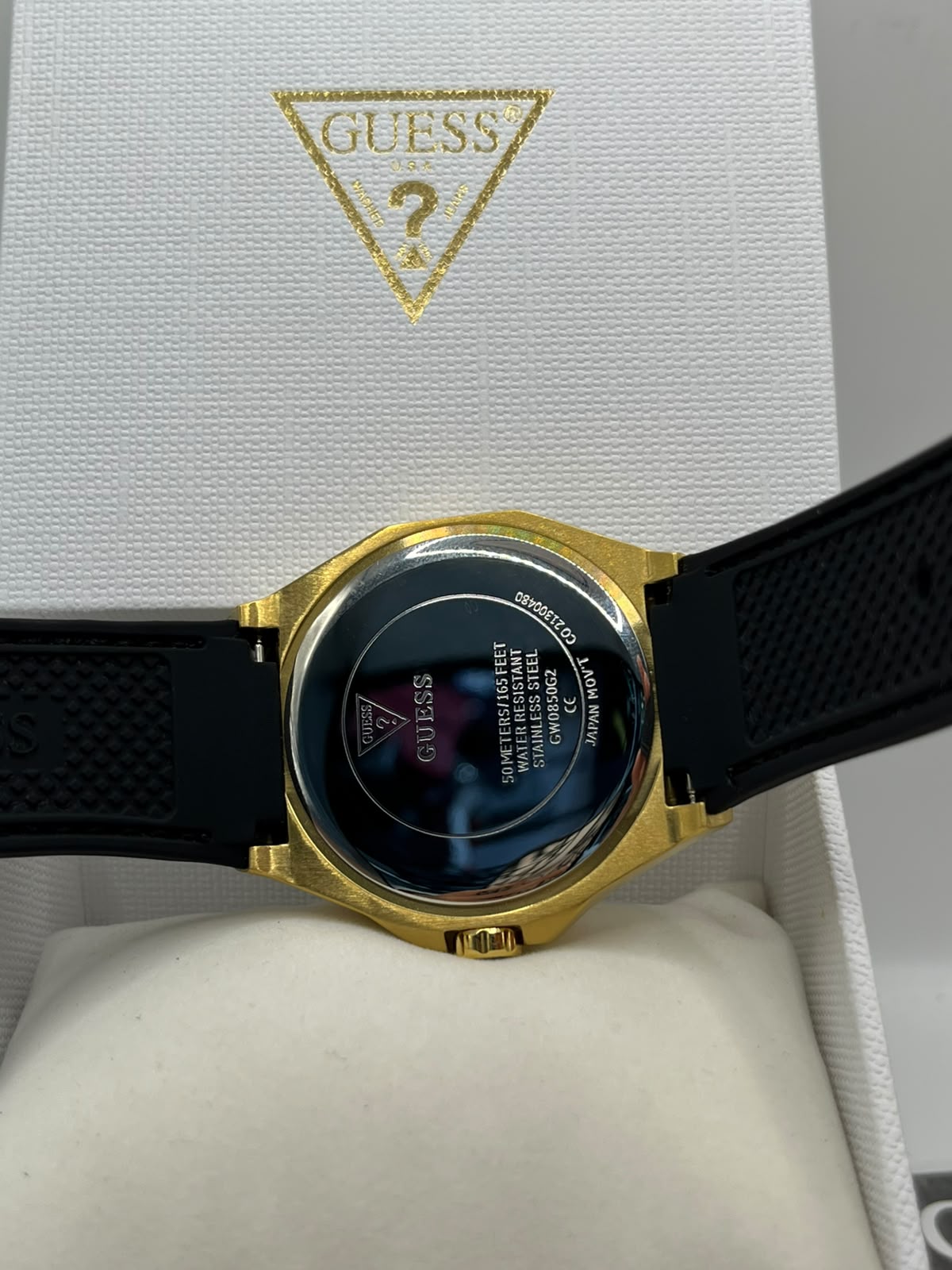 Guess Black Dial Black Silicone Strap Watch (Copy)