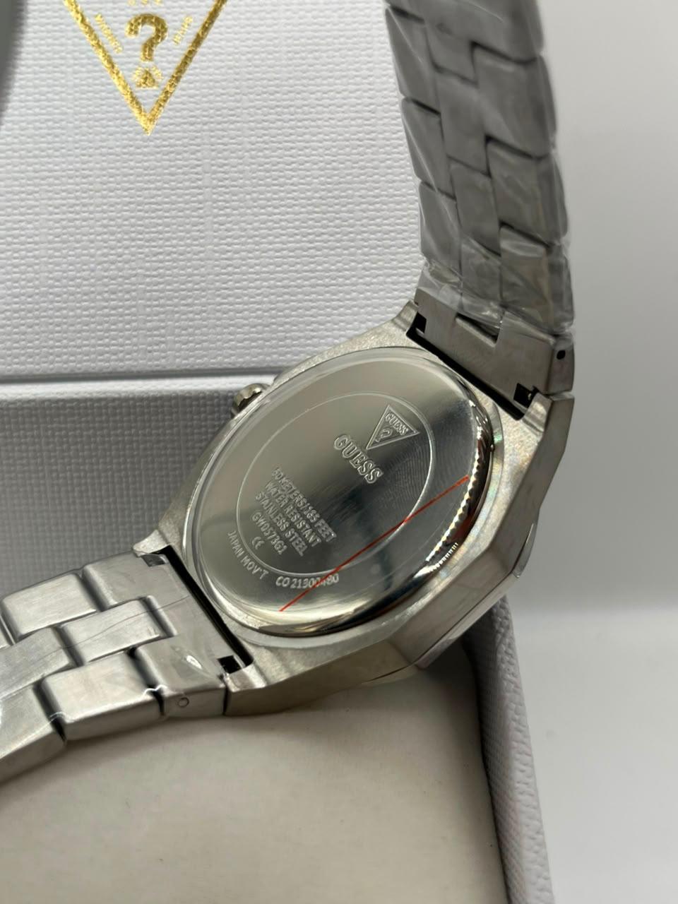 Guess Quartz Watch Blue Dial Silver Stainless Steel Bracelet (Copy)