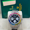 Rolex Day-Date 36 Slate Grey & Rainbow Gem-Set (Copy)