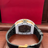 Skeleton Tonneau Gold Black Watch