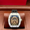 Skeleton Tonneau Gold Black Watch