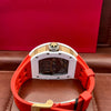Skeleton Tonneau Gold Red Watch