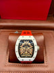 Skeleton Tonneau Gold Red Watch