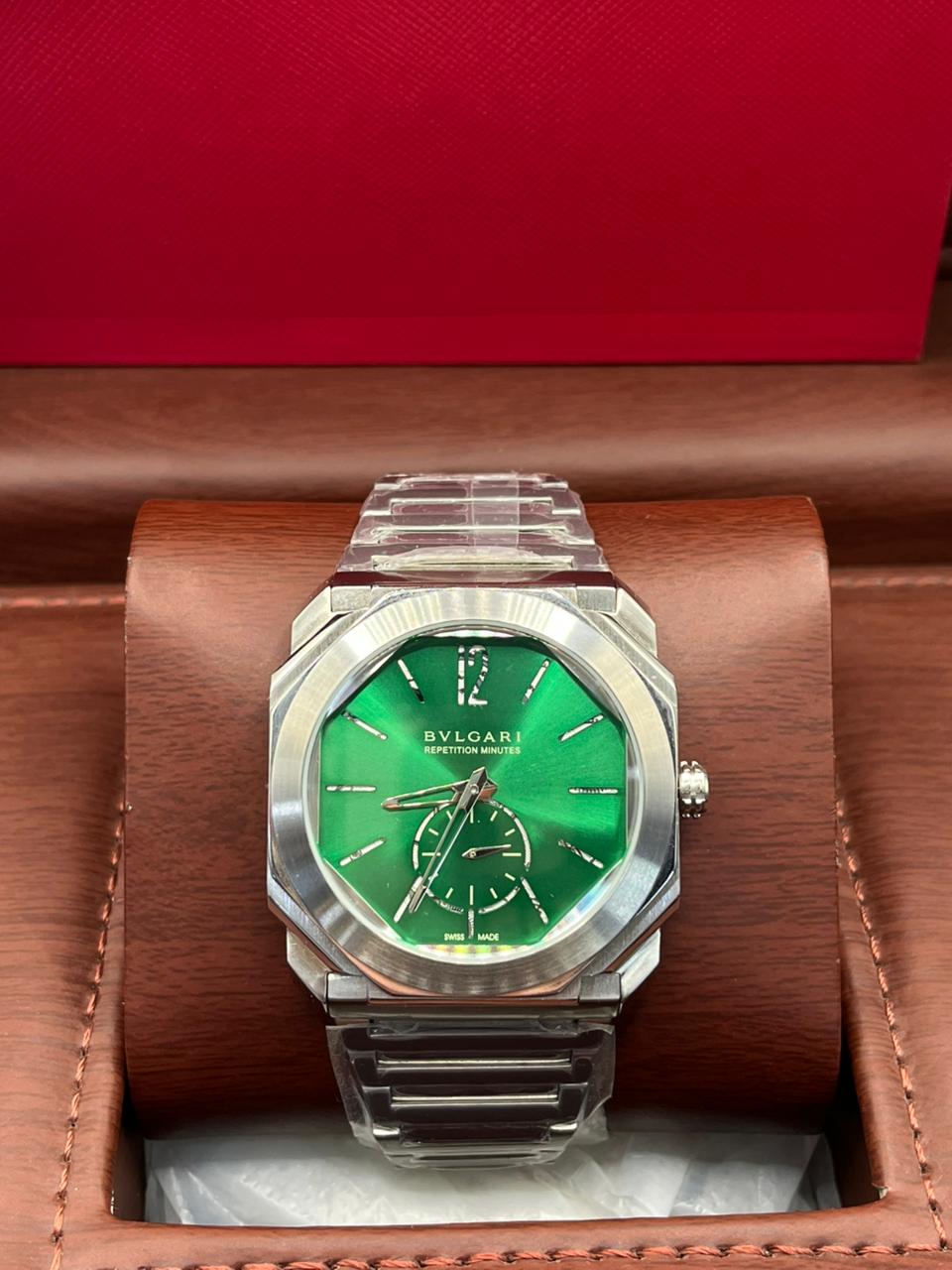 Royal Oak Style Green Dial Steel Watch