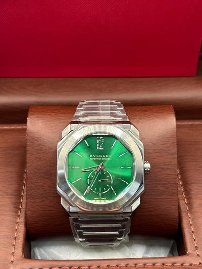 Royal Oak Style Green Dial Steel Watch