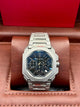 Royal Oak Style Dark Blue Dial Steel Watch