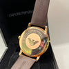 Emporio Armani Men's Rose Gold Watch with Brown Leather Strap (Copy)