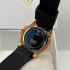 Guess Men's Black Dial Gold Case Silicone Watch (Copy)