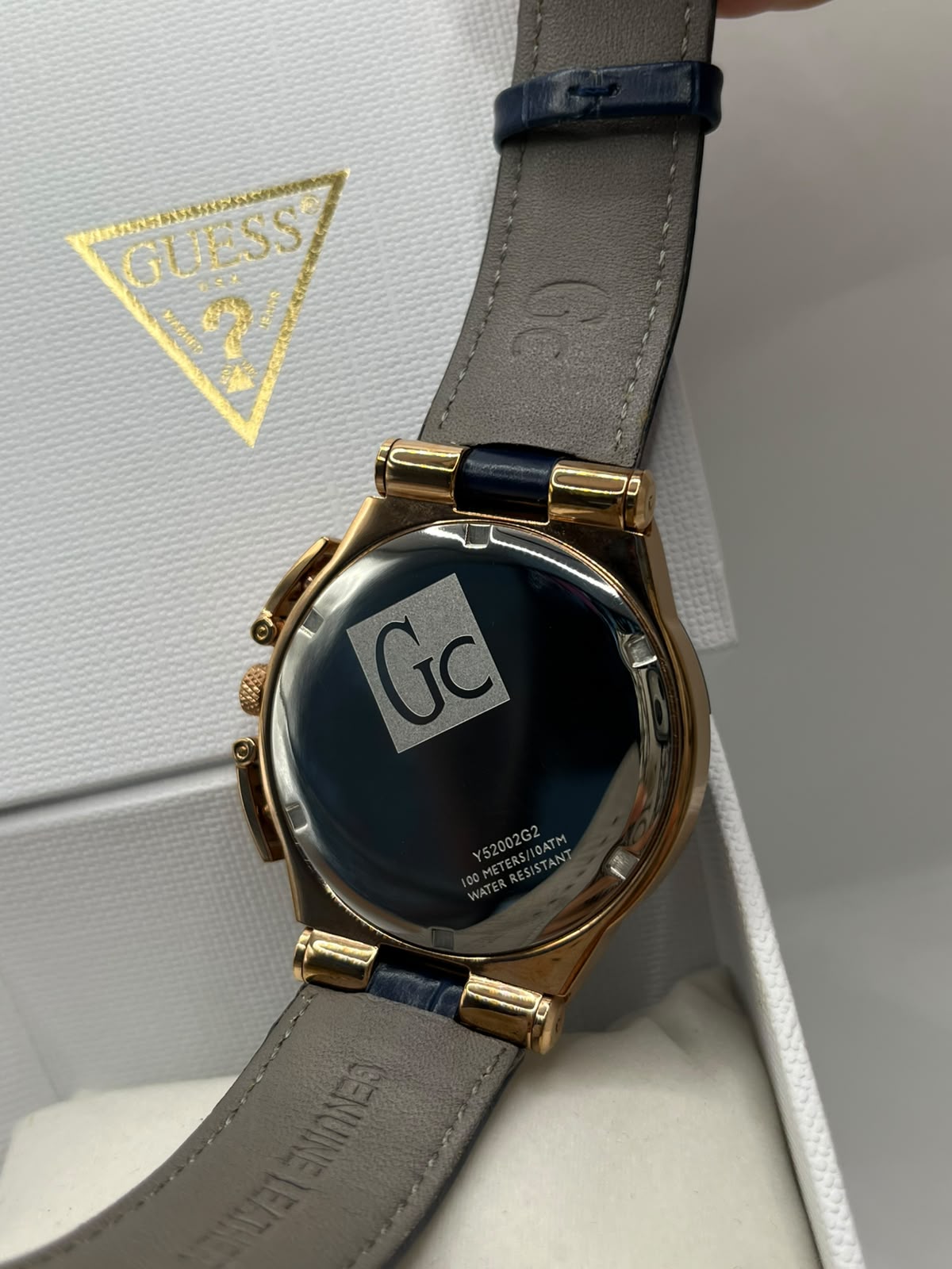 Guess Men's Rose Gold Case & Blue Silicone Watch (Copy)