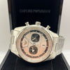 Emporio Armani Chronograph Watch Silver Dial Silver Stainless Steel Bracelet (Copy)