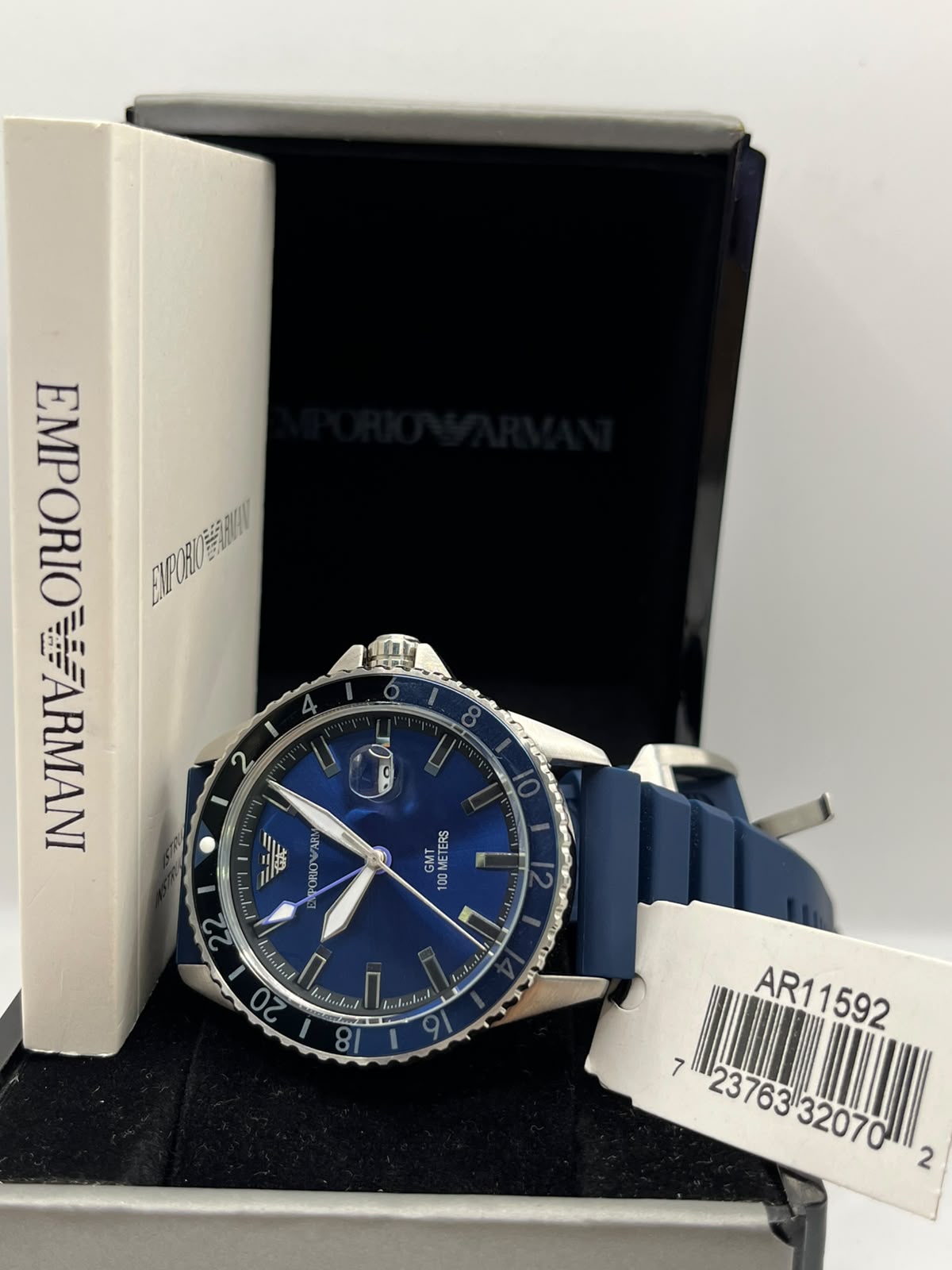 Emporio Armani Men's Blue Strap Watch with Blue Dial (Copy)