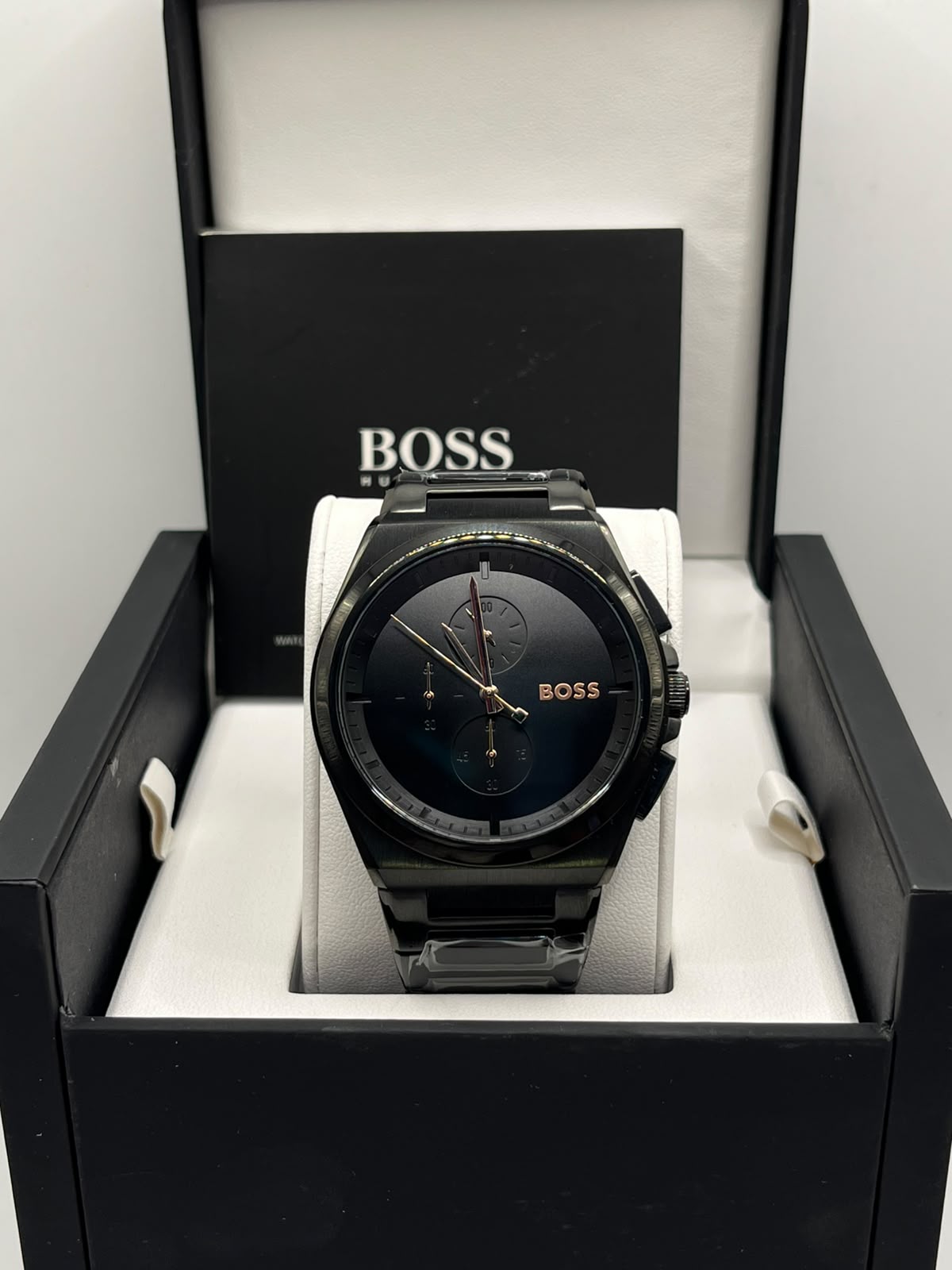 Hugo Boss Men's Black Dial Steel Bracelet Watch(Copy)