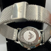 Emporio Armani Black Dial Silver Mesh Bracelet Watch (Copy)