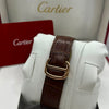 Cartier Ballon Bleu automatique cuir  Watch Cream Dial Dark Brown Leather Strap (Copy)