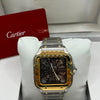 Cartier Santos Skeleton Watch Skeleton Dial Two-Tone Stainless Steel Bracelet (Copy)