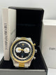 Emporio Armani Chronograph Watch Black Dial Two-Tone Gold & Silver Stainless Steel Bracelet (Copy)