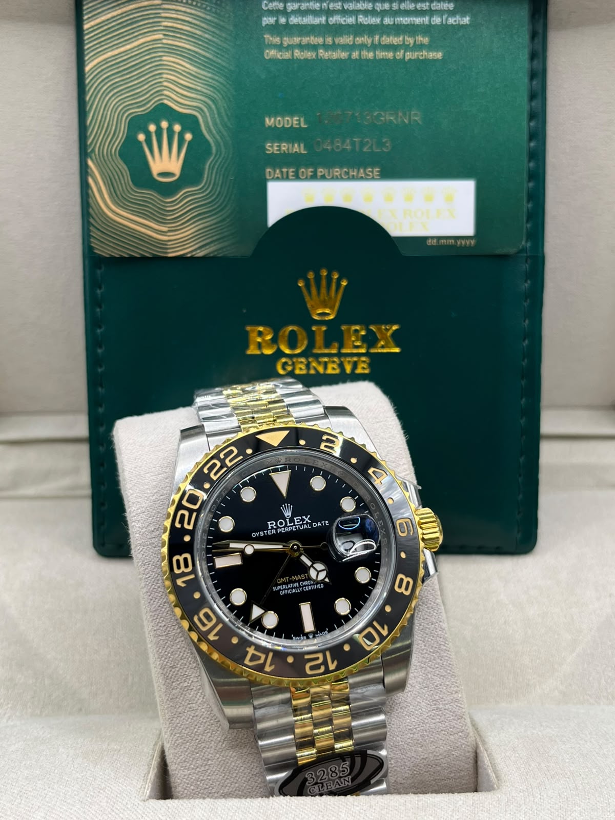 Clean Rolex GMT-Master II Two-Tone Black & Grey (CLONE)