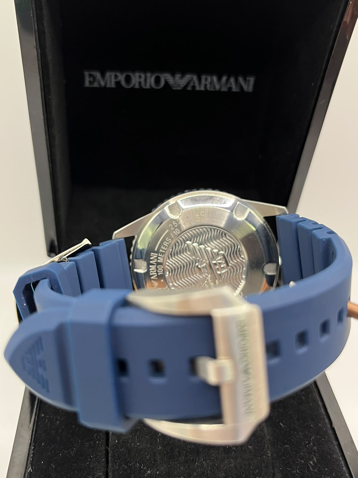 Emporio Armani Men's Blue Strap Watch with Blue Dial (Copy)