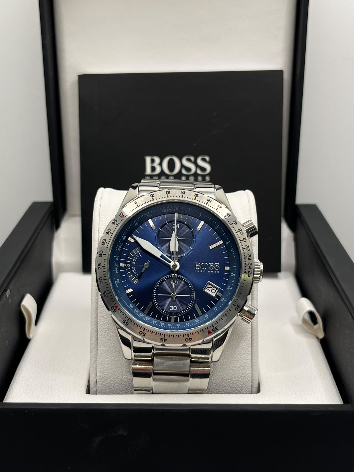 Hugo Boss Men Watch Blue Dial Stainless Steel (Copy)