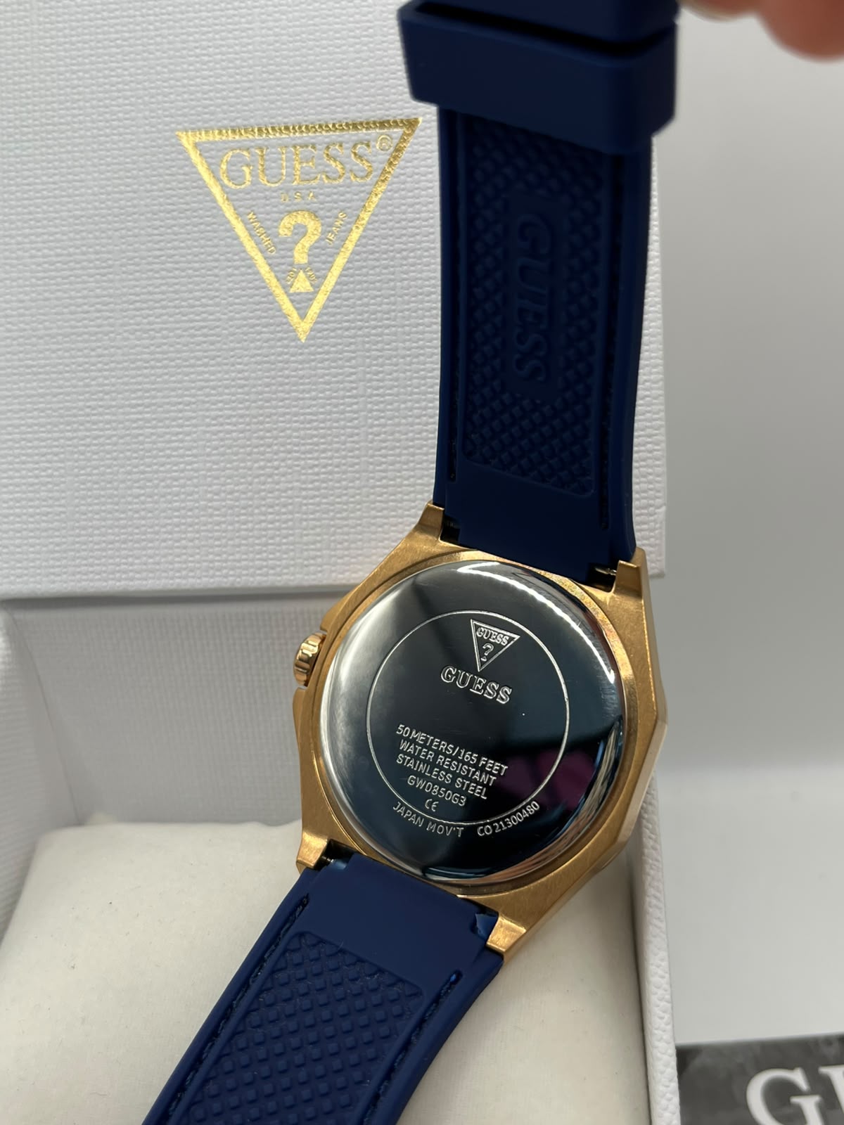 Guess Quartz Watch Blue Dial Blue Silicone Strap (Copy)