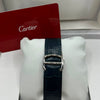 Cartier Ballon Bleu automatique cuir Watch Blue Dial Black Leather Strap (Copy)