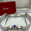 Cartier Santos Watch Yellow Dial Silver Stainless Steel Bracelet (Copy)
