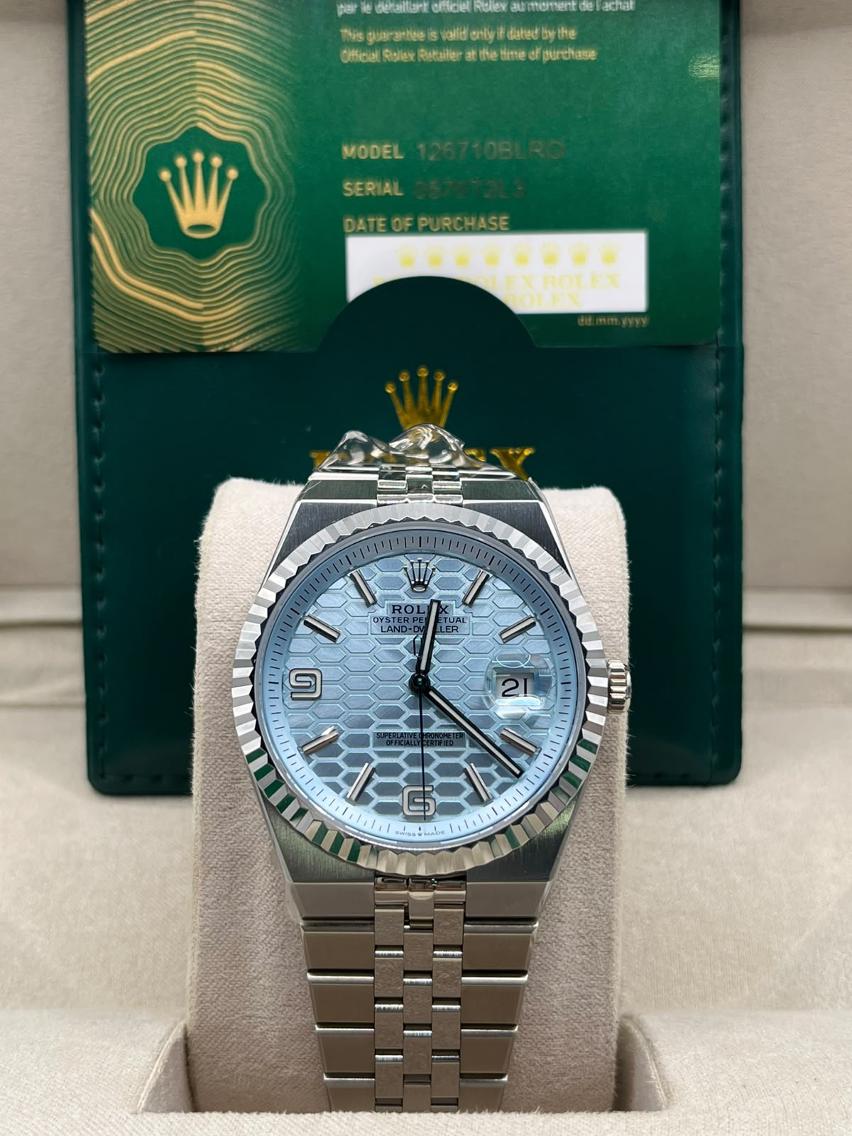 Clean Rolex Land-Dweller Ice Blue (CLONE)