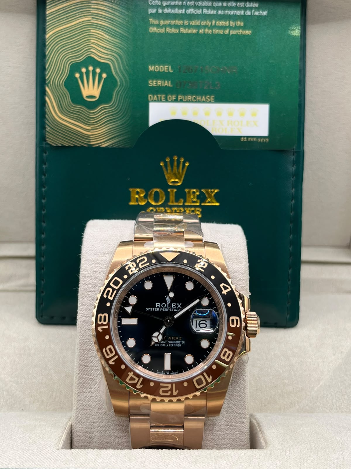 Clean Rolex GMT-Master II Yellow Gold Black & Grey (CLONE)