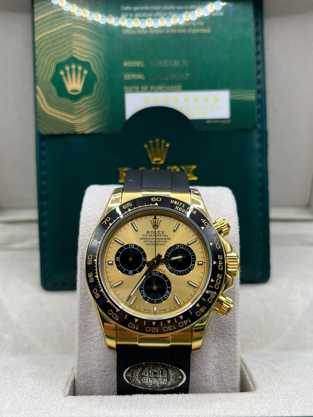 Clean Rolex Daytona Gold & Black Oysterflex (CLONE)