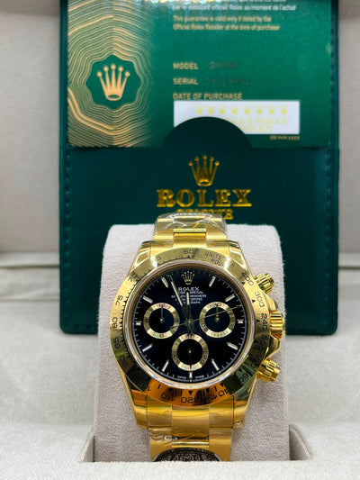 Clean Rolex Daytona Gold & Black Dial (CLONE)
