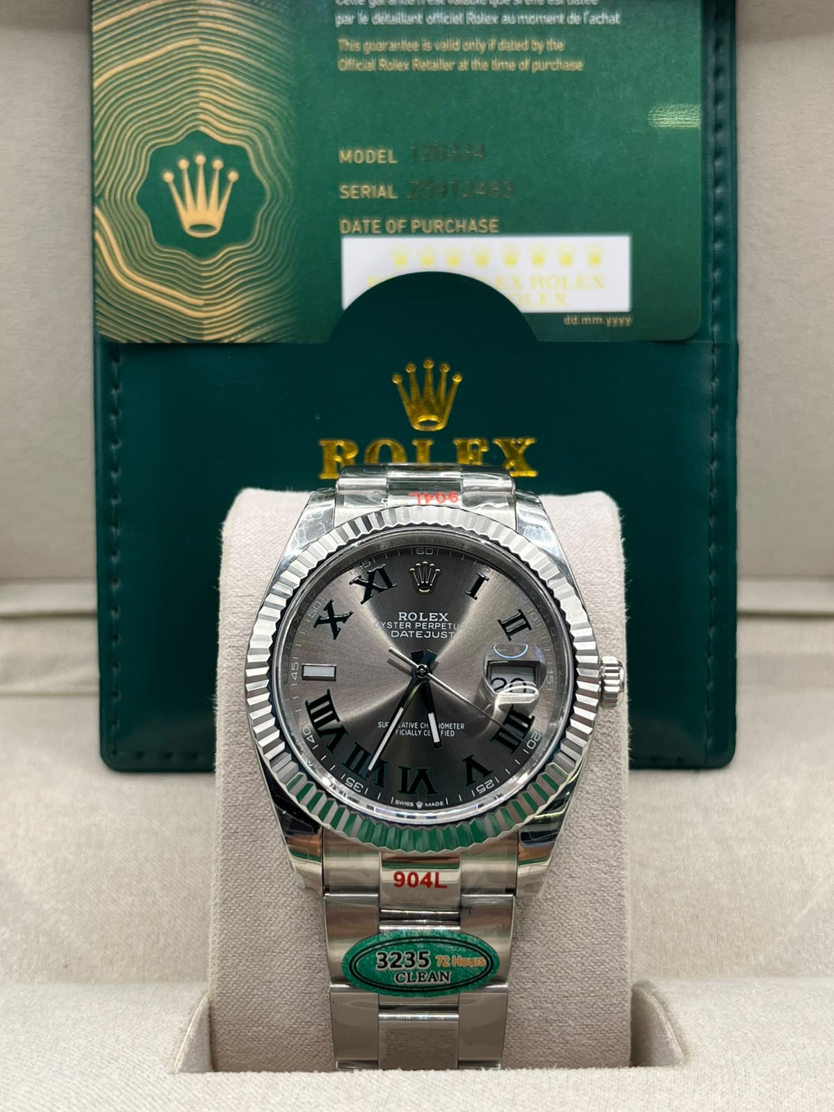 Clean Rolex Datejust 41 Wimbledon Slate (CLONE)