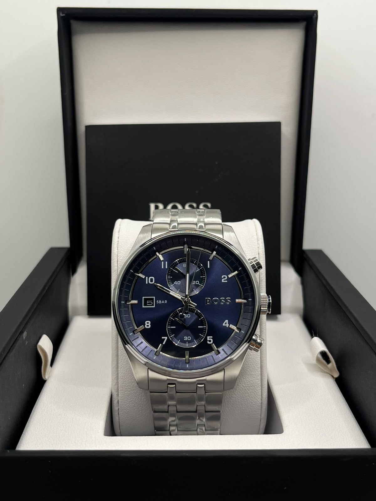 Hugo Boss Men's Deep Blue & Silver Chrono Watch (Copy)