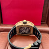 Richard Mille Style Skeleton Gold Black Rubber Watch
