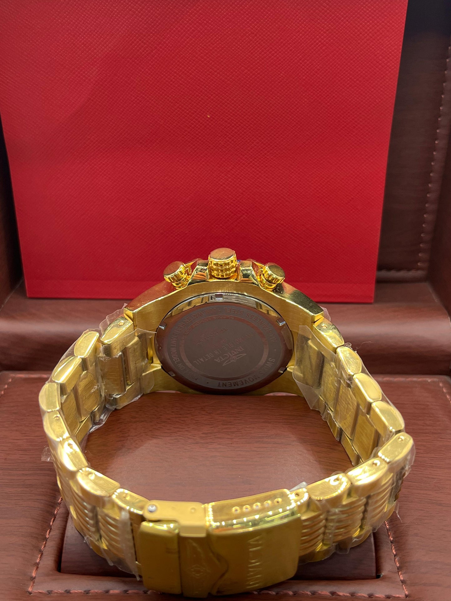 Invicta Gold Blue Chronograph Watch