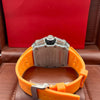 Richard Mille Style Skeleton Orange Rubber Watch