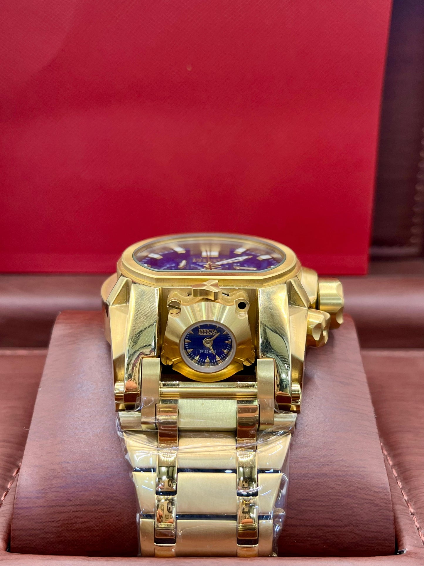 Invicta Reserve Gold Blue Chronograph Watch