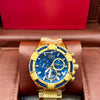 Invicta Gold Blue Chronograph Watch