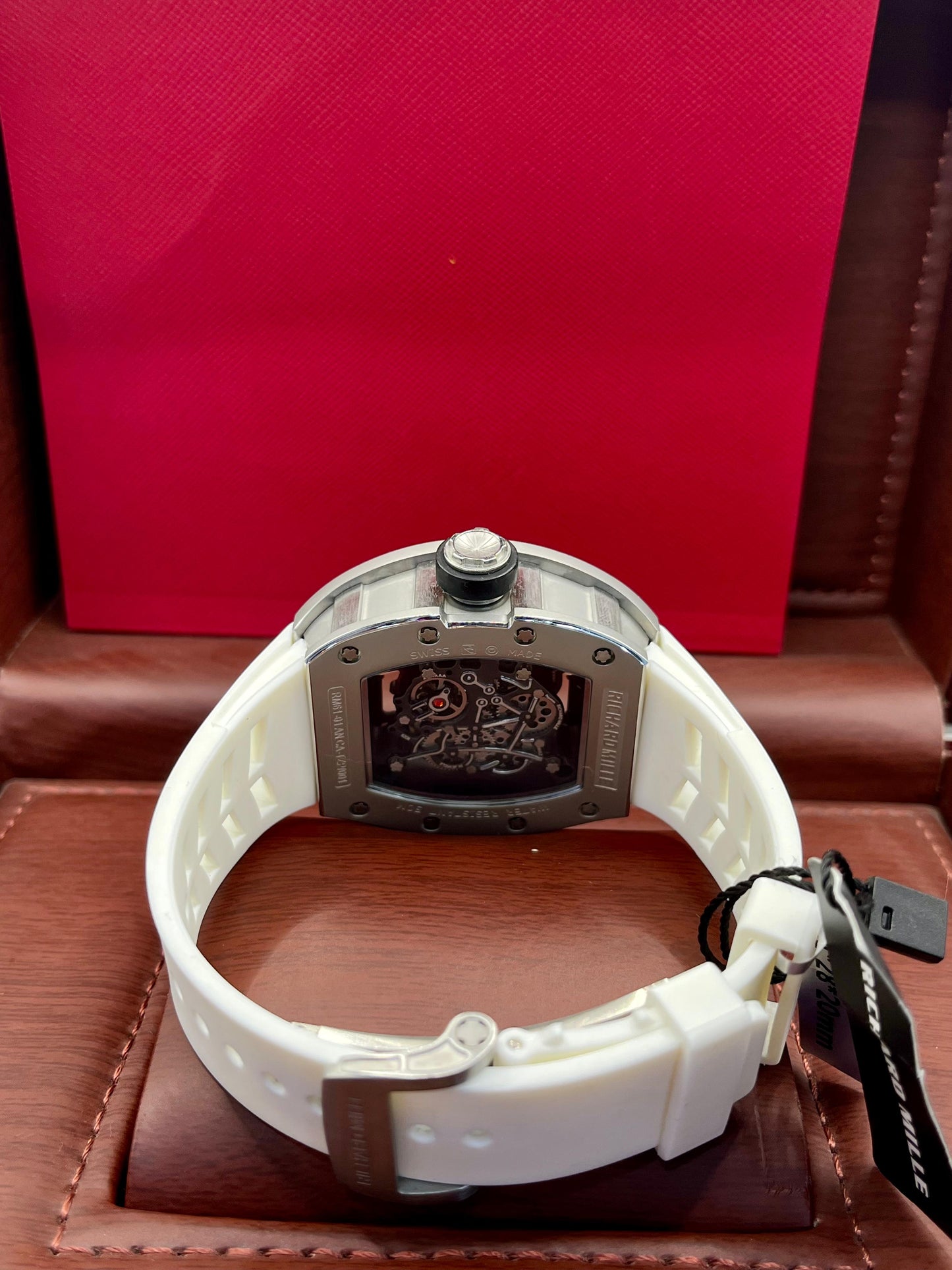 Richard Mille Style Skeleton White Rubber Watch