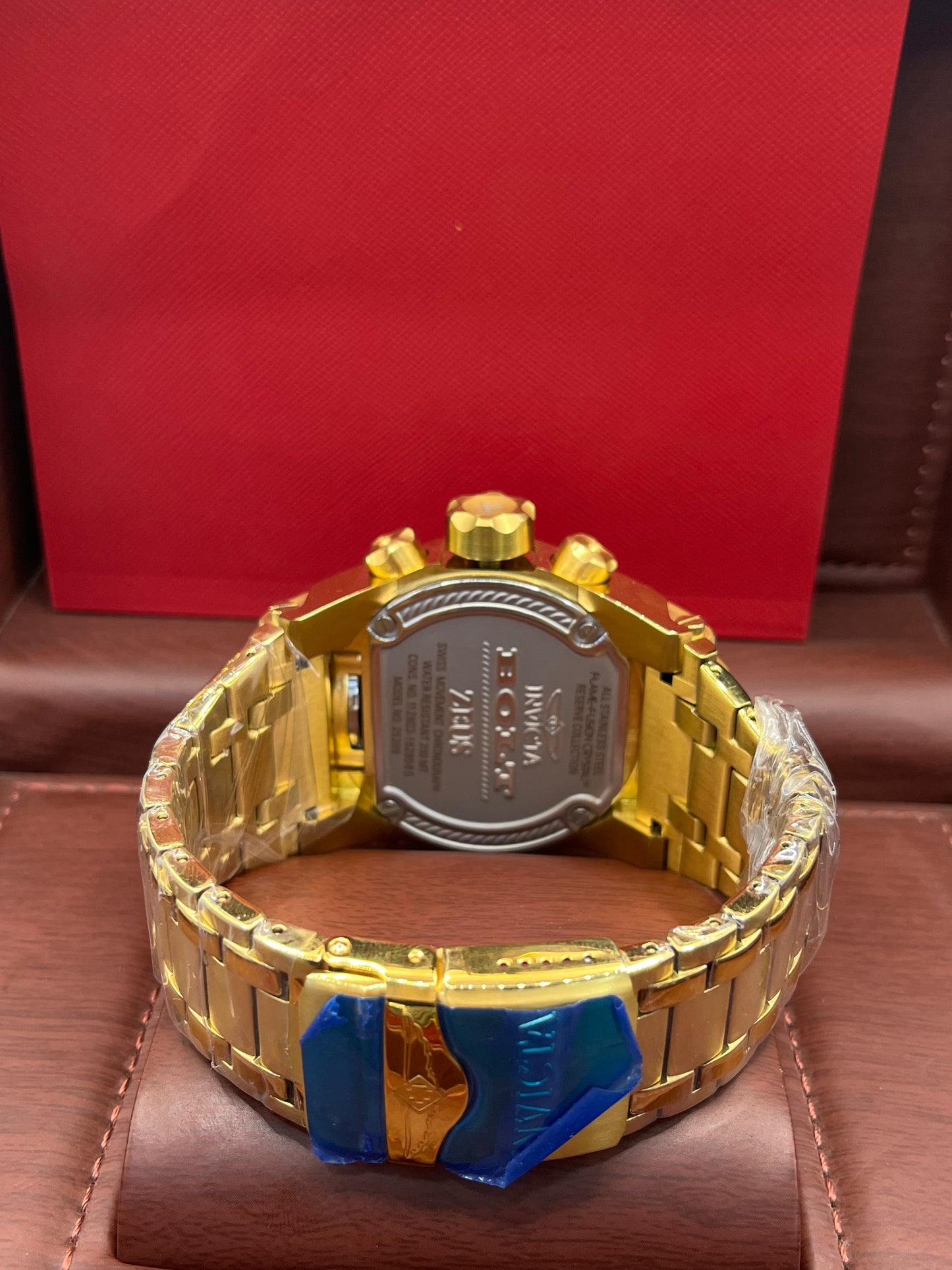 Invicta Reserve Gold Blue Chronograph Watch
